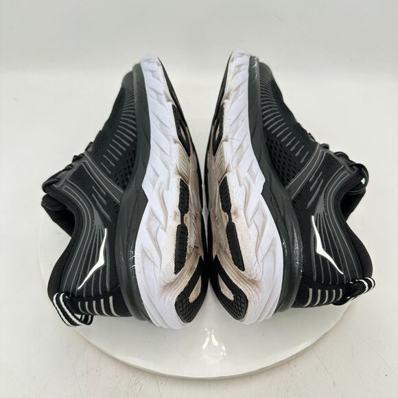 Hoka One One W Bondi 7 Women Size 10 1110519 BWHT Black White Running Shoes - Picture 7 of 13